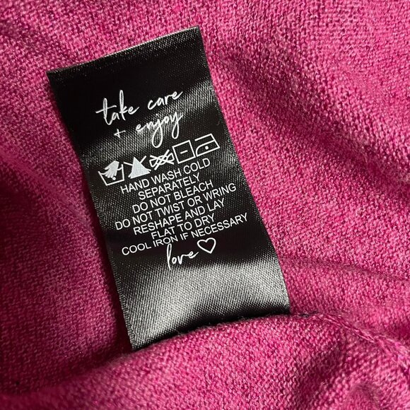 NIC+ZOE Pink Metallic Soft Sleeve Twist Cutout Sweater Stretch - Picture 12 of 13